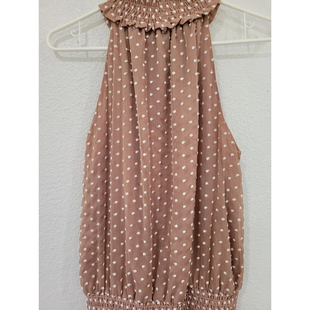 Amanda Uprichard‎ Halter Mini Dress Revolve Polka Dot Sleeveless Women's M #20 - Picture 3 of 8